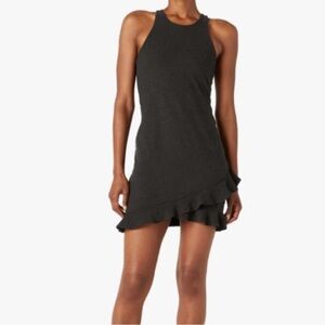 Beyond Yoga Dark Gray Ruffled Hem‎ Shelf Bra Active Dress